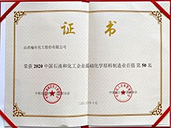 2020年基礎化學原料制造業(yè)百強企業(yè)